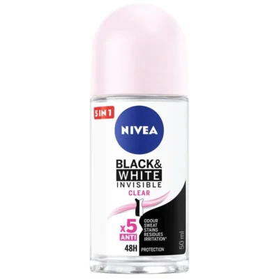 Nivea Black And White Invisible Clear Roll-on