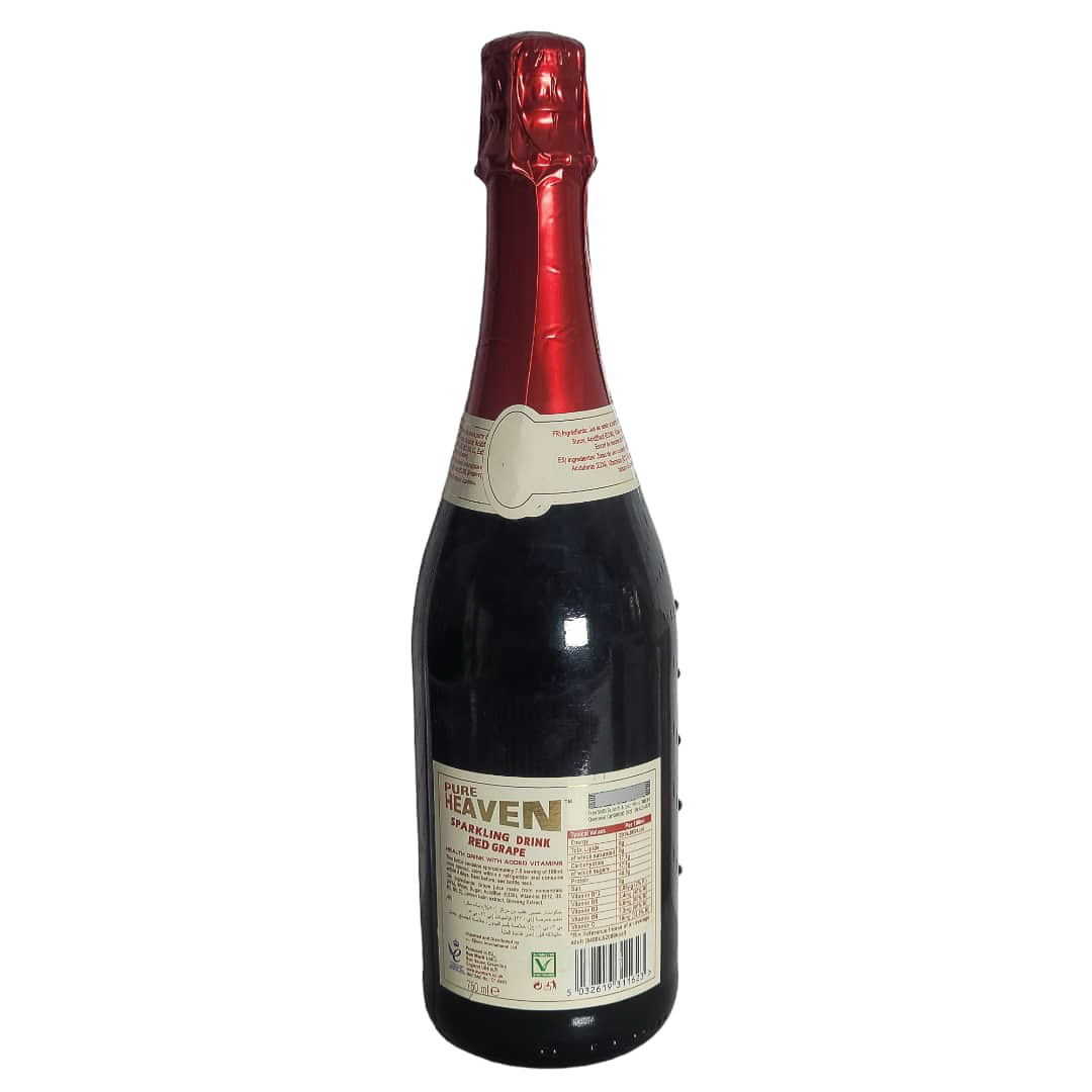 Pure Heaven Sparkling Drink Red Grape 750ml - Image 2