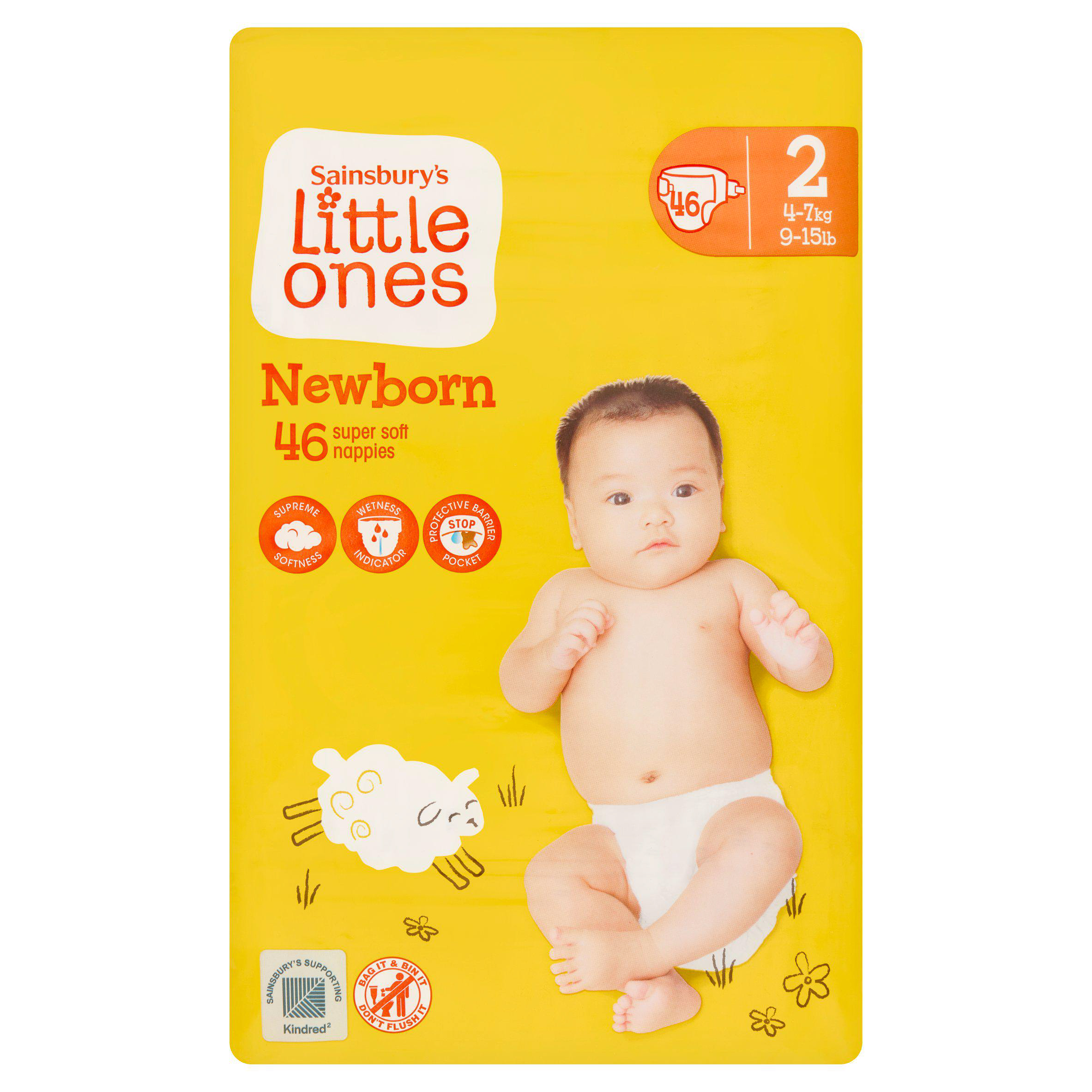 Sainsbury's Little Ones Newborn Diapers Size 2